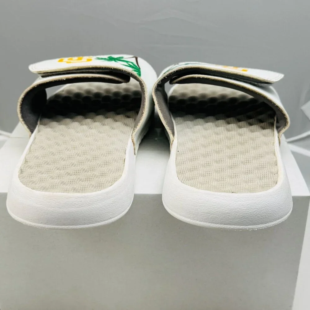 ISlide San Diego Padres Unisex Slides US 7 Palm Design Synthetic Upper White